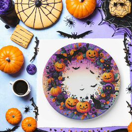 Halloween-Party-Teller: Spookes und festes Design Pappteller