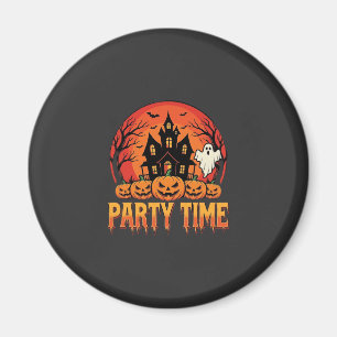 Halloween-Party-Time-Geist-Kürbis-Design_1 Magnet