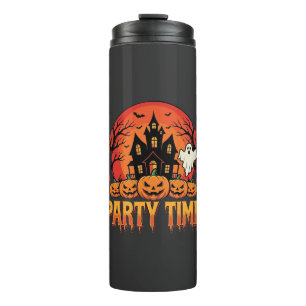 Halloween-Party-Time-Geist-Kürbis-Design_1 Thermosbecher