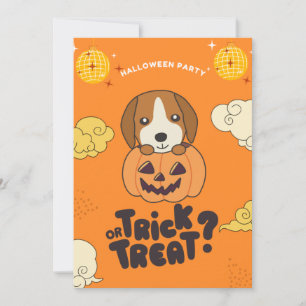 Halloween-Party Trick oder Beagle Pumkin Holid Feiertagskarte