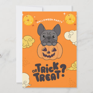 Halloween-Party Trick oder Behandlung Französisch  Feiertagskarte