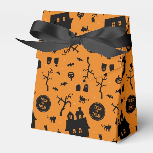 Halloween-Party-Trick oder Leckerei-Muster Geschenkschachtel (Vorderseite)