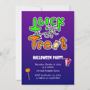 Halloween-Party Trick oder Trete Einladung
