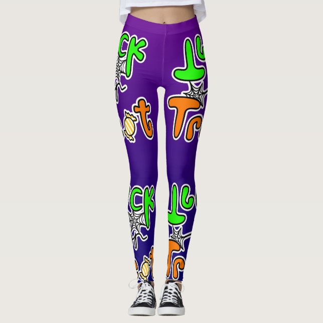 Halloween-Party Trick oder Trete Leggings (Vorderseite)