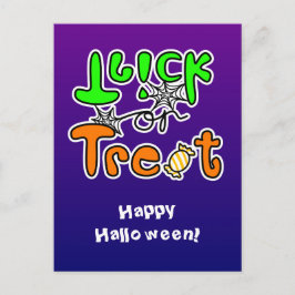 Halloween-Party Trick oder Trete Postkarte