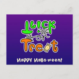 Halloween-Party Trick oder Trete Postkarte