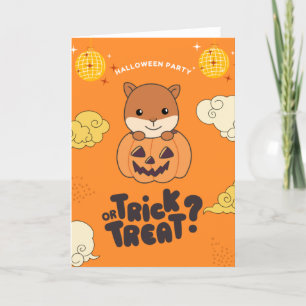 Halloween-Party-Trick oder Treuhandschuh Feiertagskarte