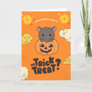 Halloween-Party Trick-or-Treat Tapir Kürbis-Feier Feiertagskarte