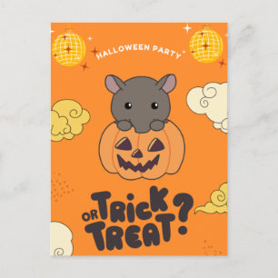 Halloween-Party Trick-or-Treat Tapir Kürbis Feiert Feiertagspostkarte