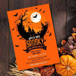 Halloween-Party Verfluchtes Schloss Grusel Flederm Einladung