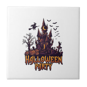 Halloween-Party Verlassenes Schloss Kürbisse Flede Fliese