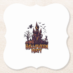 Halloween-Party Verlassenes Schloss Kürbisse Flede Untersetzer