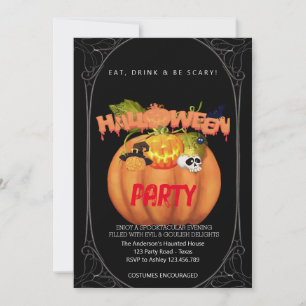 Halloween-Party Vintag Gothic Einladung