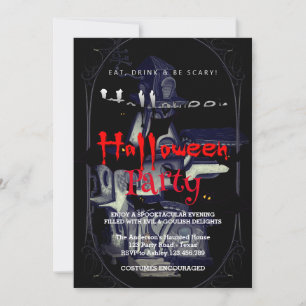 Halloween-Party Vintag Gothic House Einladung