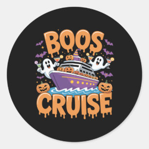 Halloween-Party Wein Bier trinken Boos Schifffahrt Runder Aufkleber