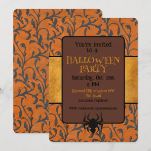 Halloween-Party Whimsical-Muster Einladung