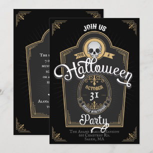 Halloween-Party Whiskey Einladung