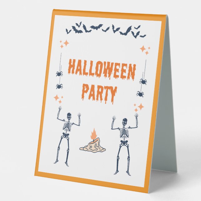 Halloween-Party-Zeltzeichen Tischaufsteller (Vorderseite)