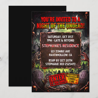 Halloween-Party Zombie Untoter Einladung