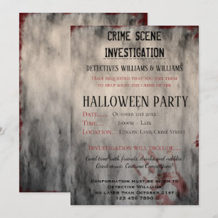 Halloween-Party zur Kriminalitätsforschung Einladung