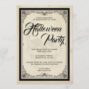 Halloween-Partyeinladung - gotisches Thema Einladung