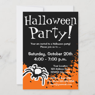 Halloween-Partyeinladungen   Gewohnheit lädt ein Einladung