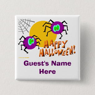 Halloween-Partynametag-Knöpfe Button