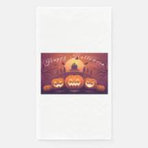 Halloween-Partyservietten mit Kürbisdesign 