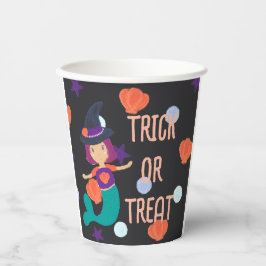 Halloween Pastel Mermaid Witch Trick oder Treat Pappbecher