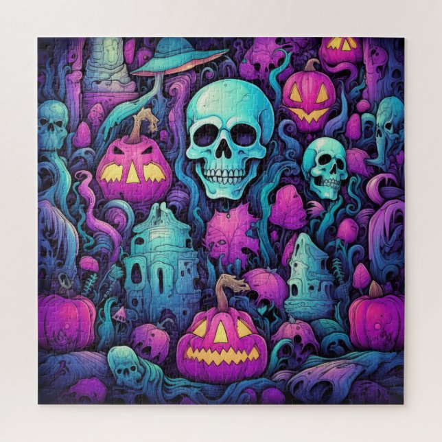 Halloween Pastel Skulls und Pumpkins (Vertikal)