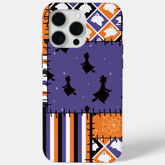 Halloween Patchwork Hexen Cats Case-Mate iPhone Hülle (Rückseite)