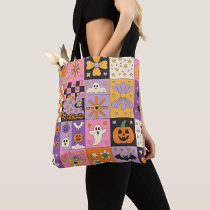 Halloween Patchwork Pattern - Feierliche Plätze Tasche