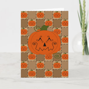 Halloween Patchwork Pumpkin-Karte Karte