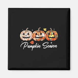 Halloween Patchwork Pumpkin Quilfall-Ästhetik Magnet
