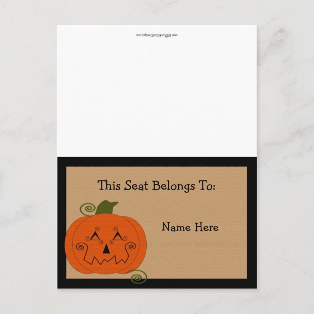 Halloween Patchwork Pumpkin Table Zent Postkarte (Vorderseite)