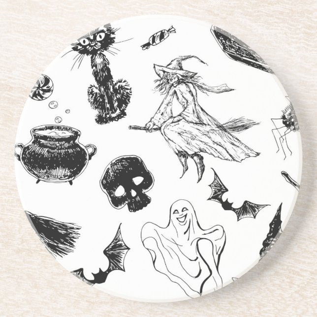 Halloween pattern design untersetzer (Vorne)