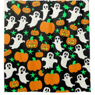 Halloween Pattern Duschvorhang