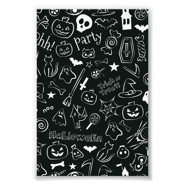 Halloween Pattern Fotodruck (Vorne)