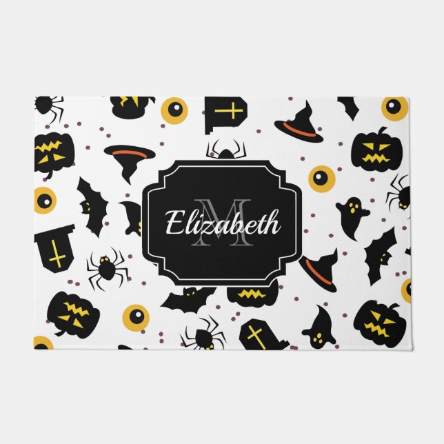 Halloween Pattern Fußmatte (Vorderseite)