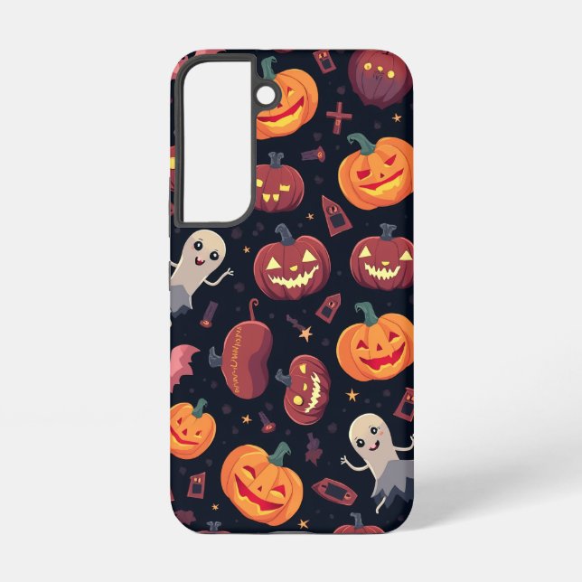 Halloween Pattern Galaxy Case Samsung Galaxy Hülle (Rückseite)
