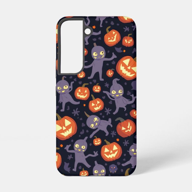 Halloween Pattern Galaxy Case Samsung Galaxy Hülle (Rückseite)