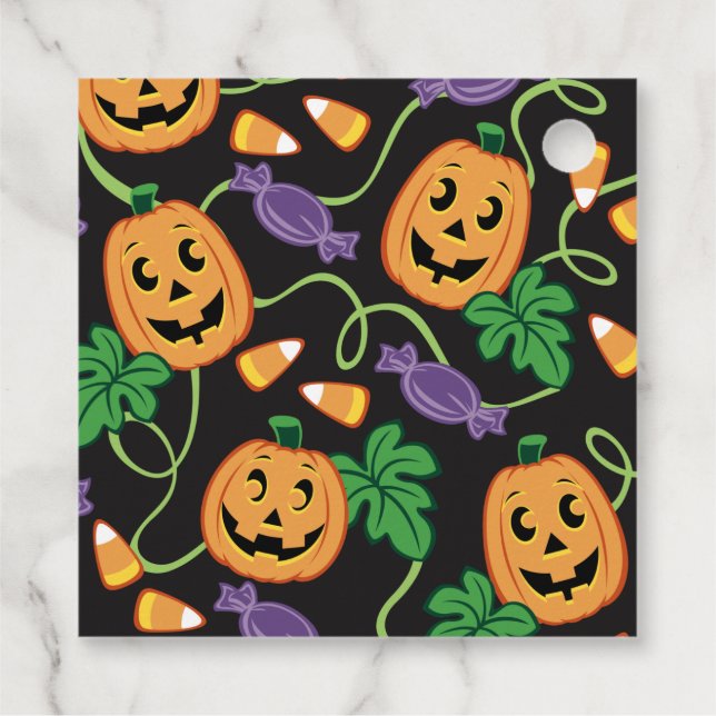 HALLOWEEN PATTERN GESCHENKANHÄNGER (Rückseite)