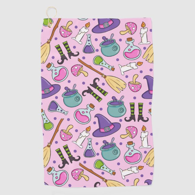 Halloween Pattern Golfhandtuch (Vorderseite)