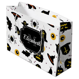 Halloween Pattern Große Geschenktüte