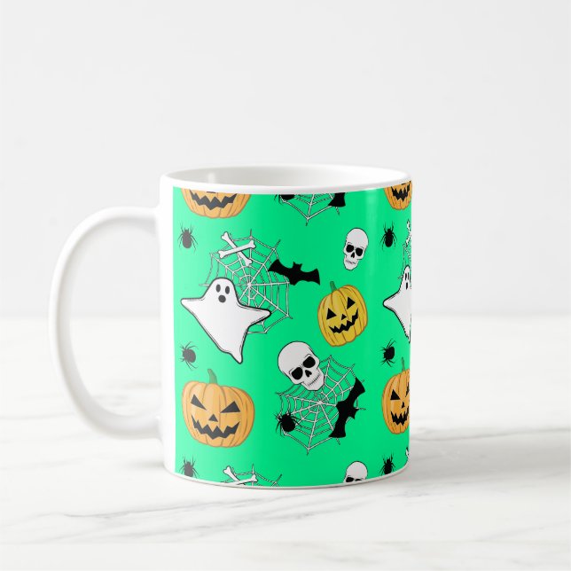 Halloween Pattern Kaffeetasse (Links)