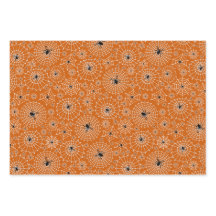 Halloween Pattern | Spinnen auf Spinnennetzen 3 Fa
