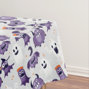 Halloween Patttern Beängstigende Geister und Monst Tischdecke