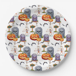 Halloween Patttern Pappteller