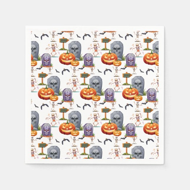Halloween Patttern Serviette (Vorderseite)