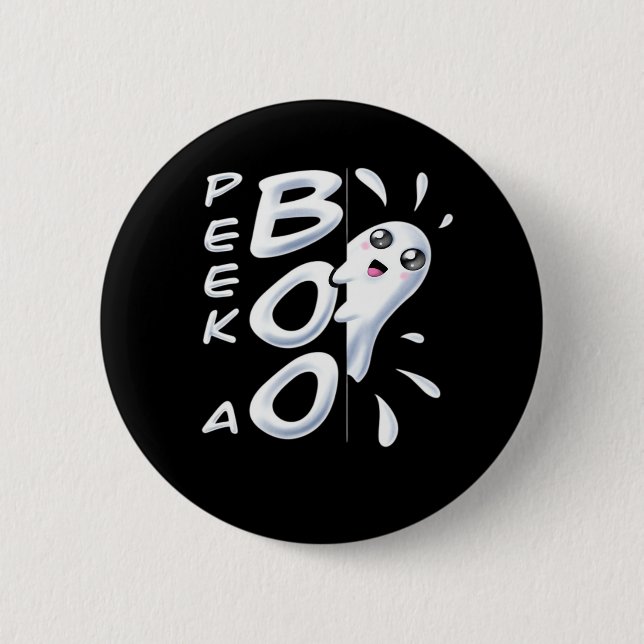 Halloween Peekabo Halloween-Kostüm Button (Vorderseite)